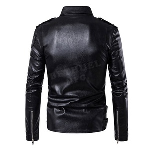 2024 Customizable Men's Genuine Leather <b>Canvas</b> <b>Jacket</b> High Street Waterproof Windproof Breathable Winter Pattern High Quality - Product Image 4
