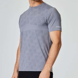 เสื้อยืดกันความชื้นสำหรับผู้ชาย-คุณภาพสูงระบายอากาศได้ดีและเหมาะสำหรับการออกกำลังกายการวิ่งและการออกกำลังกายในยิม - Product Image 3