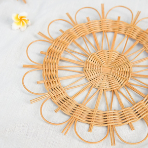 Nuevos accesorios de vajilla elegantes posavasos de ratán y cargador de ratán a bajo precio del fabricante artesanal - Product Image 2