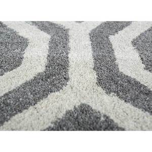 Alfombra de Lana y Viscosa con Diseño Geométrico Gris y Negro, Hecha a Mano, para el Hogar, Modelo TR-14615 - Product Image 3