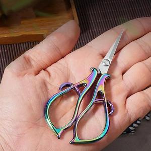 Ciseaux de tailleur en forme de feuilles d'érable, électro-plaqués, rétro, petits ciseaux, bricolage, couture, fournitures d'artisanat, ciseaux de bureau - Product Image 5