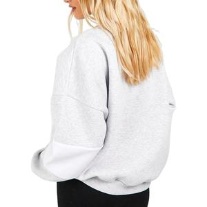 Sweat-shirt ample en polaire basique pour femmes Sweat-shirt à manches longues avec logo personnalisé Sweat-shirts respirants pour femmes - Product Image 2