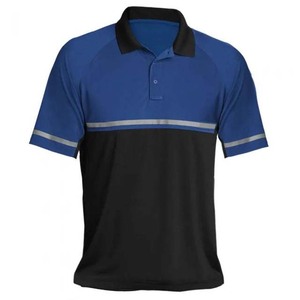 Contrast Two Color Reflective Short Sleeve <b>Polo</b> Collar Workwear Uniforms Unisex T Shirts For Sale - Product Image 6