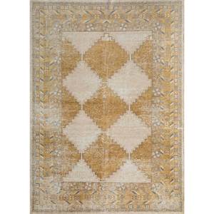 Alfombra de Lana Grande Erbe Classic, Anudada a Mano, Modelo PKWL-7010, con Patrón Geométrico para Sala de Estar, Pasillo o Decoración del Hogar - Product Image 1