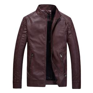 Veste vintage surdimensionnée épaisse unie en cuir synthétique noir avec design personnalisé en gros original - Product Image 2