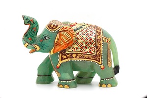 Figura Decorativa de Elefante de Jade Verde Natural, Artesanía de Piedra Preciosa, Figura de Feng Shui, Tallada, Coleccionable, Decoración del Hogar - Product Image 4