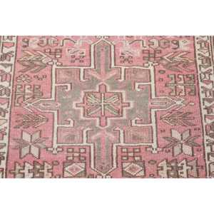 3x13.5 ft Turkish <b>Runner</b> Rug, <b>Red</b> Brown Vintage Bordered Wool Rug - Product Image 5