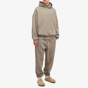 2025 New Design Custom Logo Midweight Casual Straight Jogger <b>Trouser</b> Winter Solid Colors <b>Elastic</b> Waist Canvas Men Sweatpants - Product Image 2