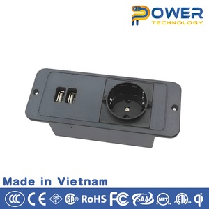 Prise unique standard européenne de qualité supérieure avec longueur de câble 2USB 5m pour installation encastrée sur réseau WiFi - Product Image 2