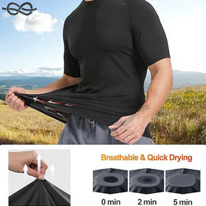 Ropa deportiva para hombre, camisetas de compresión, impresión personalizada OEM, precios al por mayor, camisetas de gimnasio transpirables de secado rápido para correr - Product Image 4