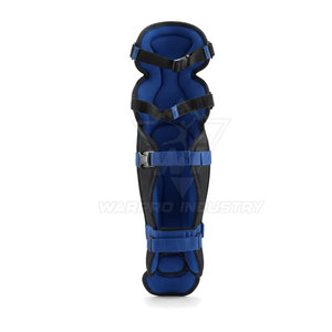 Protège-jambes de baseball en cuir professionnel WARPRO INDUSTRY, coque extérieure durable, design léger et pliable, sangles antidérapantes sécurisées - Product Image 4
