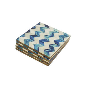 แผ่นรองแก้วเรซิ่นฝังมุก งานฝีมือคลาสสิก เป็นมิตรกับสิ่งแวดล้อม สีสั่งทำได้ งานฝีมือเหนือกาลเวลา ชุดแผ่นรองแก้วขายส่ง - Product Image 1