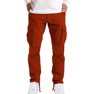 Pantalones Cargo de secado rápido a la moda para hombres, pantalones Cargo de algodón hechos para exteriores de Color sólido, pantalones Cargo de moda para hombres - Product Image 1
