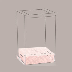Lot de 5 boîtes transparentes demi-œuf de Pâques en carton rose, sûres pour les aliments, jetables, 180x180H250mm, fournitures de fêtes - Product Image 1