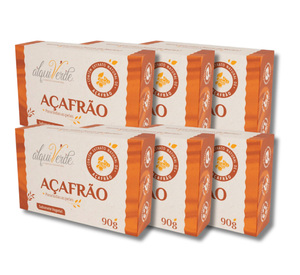 Kit de Jabón Vegetal Natural Alquiverde con Azafrán (Paquete de 6) - Jabón Ecológico Vegano y Libre de Crueldad para el Cuidado de la Piel del Cuerpo y la Cara - Product Image 3