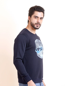 Sweat-shirt à manches longues Loopknit bleu marine pour homme confortable et durable pour un usage quotidien Meilleure qualité imprimé tout y compris l'hiver - Product Image 4