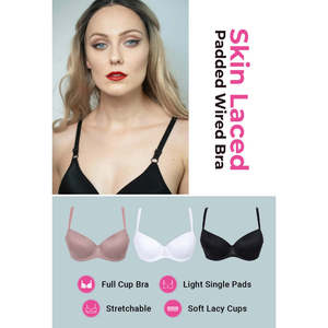 บราแบบมีสายแพ็คบุลูกไม้สุดหรูมี3ชิ้น - Product Image 4