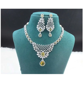 Conjunto de joyas de diamantes americanos de calidad de lujo Ideal como regalo para mujeres ahora disponible para distribución al por mayor - Product Image 1