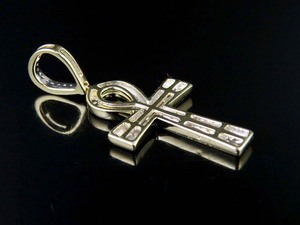 Customized Iced Out Moissanite Ankh Diamond Pendant for <b>Men</b> Hip Hop Jewelry In S925 Sterling <b>Silver</b> Jewelry - Product Image 3