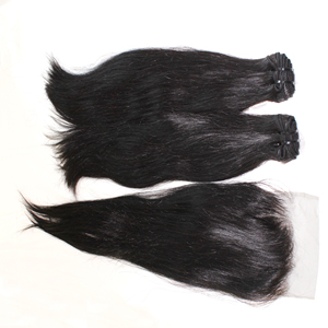 Hermosas pelucas vietnamitas con encaje frontal, gorro pequeño, mechones de cabello humano liso suave nacido con cierre, cabello Remy Natural de Vietnam - Product Image 3