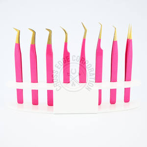 High Precision Fiber Tip Eyelash Extension Tweezer Slim Straight Boot Volume 45 degree 90 degree Professional Lash <b>Tool</b> - Product Image 5