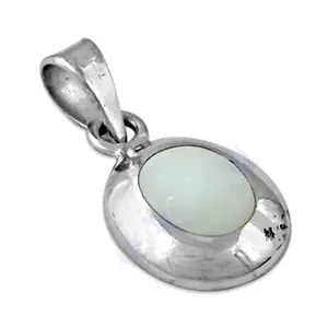 Collar con Colgante Ovalado de Plata 925 para Mujer, Uso Diario, Estilo Religioso, Material de Oro Rosa y Platino, Chapado en Rodio - Product Image 1