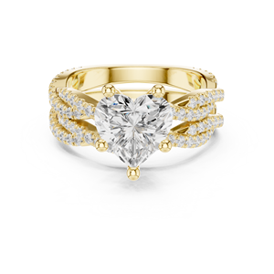 Bague en diamant en cristal en forme de larme 14K tenue de fête élégante - Product Image 5
