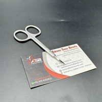 Ciseaux à cuticules professionnels à lame extra fine, finition satinée, acier inoxydable, ciseaux à ongles russes, pointe incurvée précise