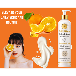 Lotion corporelle active intense Skin Magic avec vitamine C et acide tranexamique 500 ml - Lotion corporelle éclaircissante pour une peau éclatante - Product Image 2