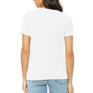 T-shirt blanc en coton de qualité supérieure, manches Hlaf - Product Image 3
