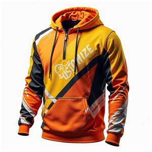 Sudadera con Capucha para Hombre, Estilo Urbano, Sublimada, Personalizable, Corte Holgado, Duradera, Informal, Mezcla de Poliéster y Algodón Básico - Product Image 5