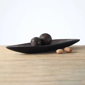 Bandeja de servicio negra de estilo antiguo con diseño elegante, perfecta para Decoración de mesa para el hogar, presentación de cocina y comedor - Product Image 5