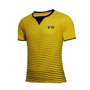 เสื้อฟุตบอลผ้าโพลีเอสเตอร์100% น้ำหนักเบาพร้อมผ้าระบายอากาศแห้งเร็วแขนสั้นปรับแต่งสีบริการ OEM - Product Image 1