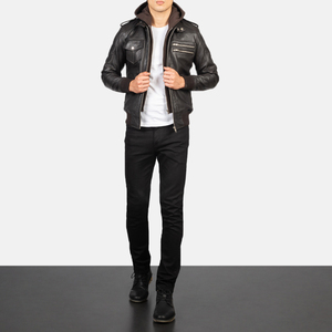 Arrivée à la mode de vêtements décontractés en gros personnalisé personnalisé mode qualité supérieure en cuir souple tissu fermeture éclair vestes en cuir - Product Image 3