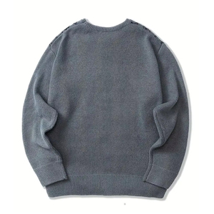 Suéter de punto clásico para hombre, Jersey cálido de moda, manga larga, ajuste cómodo, perfecto para uso informal o al aire libre - Product Image 4