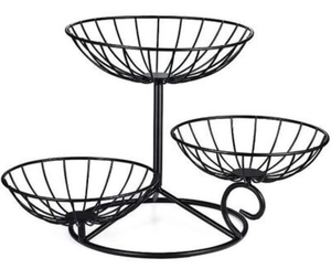 ตะกร้าผลไม้โลหะดีไซน์ทันสมัย เป็นมิตรกับสิ่งแวดล้อม ใช้งานได้หลากหลายในครัว รูปทรงปรับแต่งได้ - Product Image 3