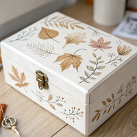 Boîte à bijoux artistique en résine et bois, modelée à la main, personnalisable - Cadeau de mariage, décoration intérieure, rangement, Noël, Saint-Valentin, décoration de fête