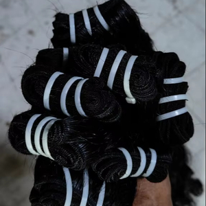 วิกต่อผมลอนแบบสองชั้นสำหรับต่อผมมนุษย์ดิบสีธรรมชาติ - Product Image 1