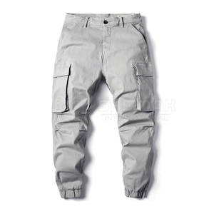 Pantalones Cargo informales para hombre de marca privada, cintura media, multibolsillos, color liso, hecho en Pakistán - Product Image 3
