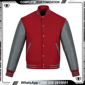 Logo personnalisé chenille broderie Patch noir laine Vintage College Varsity Jacket Letterman Varsity Vestes Hommes - Product Image 2