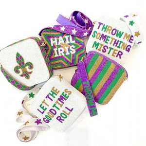 Sacs à main à bandoulière Mardi Gras de haute qualité, designs élégants et uniques à la mode pour toutes les occasions, fermeture à glissière durable à la mode durable - Product Image 1