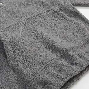 Manufacturer Custom 14 Zip <b>Hoodies</b> & Sweatshirts Lamb Wool Pullover Winter Thick Teddy <b>Sherpa</b> <b>Fleece</b> 500gsm <b>Hoodies</b> - Product Image 4