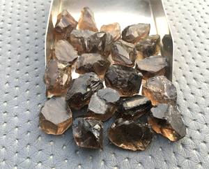 อัญมณีควอตซ์ดิบจากธรรมชาติ10ชิ้นสีน้ำตาลไม่ขัดเงา18-20มม. 10ชิ้นหลวมพลอยธรรมชาติ10ชิ้น - Product Image 1