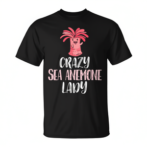 Camiseta Crazy Sea Anemone Lady, ropa promocional para amantes de las ánemonas marinas - Product Image 3