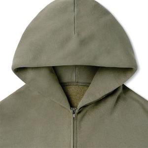 OEM Meilleure qualité Sweat à capuche zippé pour homme en coton mélangé Basiques Streetwear Sweat à capuche oversize à fermeture éclair élastique Fabricant en gros - Product Image 3