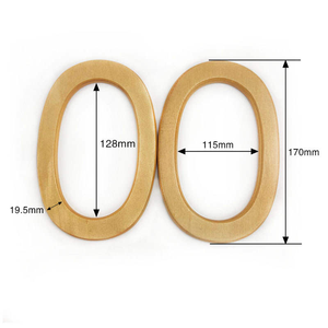 Articles ménagers de luxe poignées en bois pour sacs en tissu décor N utilitaire marque de mode Style de haute qualité fait à la main ensemble de 2 sacs prêt à expédier - Product Image 5