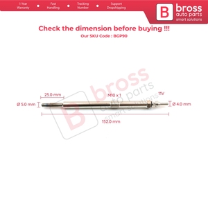 BGP90 1 Piece Glow <b>Plug</b> Auxiliary <b>Heater</b> 11 V 8200012099 4430069 for - Product Image 5