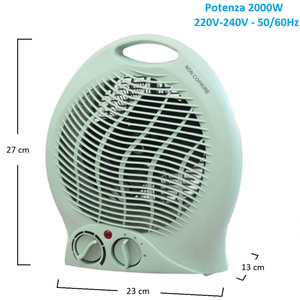 Ventilatore da bagno con 1000-2000W livelli di potenza 23x13x27cm Shabby Chic verde/rosa/bianco riscaldatore elettrico categoria di prodotto - Product Image 2