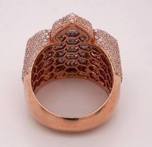 Bague en diamant de culture certifiée IGI, plaquée or rose 14k/18k, croix hip-hop, diamant CVD taille émeraude, pour femmes et hommes, pour les fêtes - Product Image 6