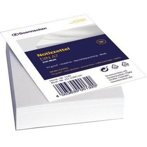 Bloc de Notas Soennecken DIN A7 70g/m Sin Madera Blanco 200 Hojas con Caja de Almacenamiento - Product Image 1